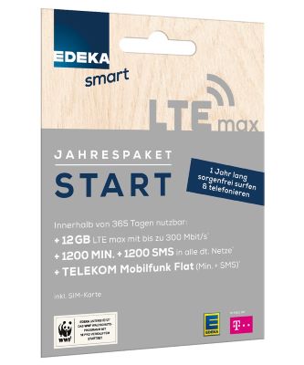 eSim günstig Kaufen-EDEKA smart Jahrespaket Start esim. EDEKA smart Jahrespaket Start esim <![CDATA[EDEKA smart Jahrespaket Start]]>. 